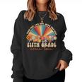 5Th Grade Dream Team Groovy Rainbow Back To School Teacher Women Sweatshirt