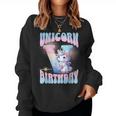 Adorabile Unicorno Iniziale Compleanno Ragazze Famiglia Grafica Women Sweatshirt