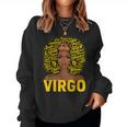 Afro Black Woman Birthday Queen Zodiac Virgo Queen Women Sweatshirt