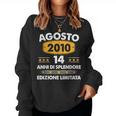 Agosto 2010 14 Anni Compleanno Ragazza Ragazzo 2010 Women Sweatshirt