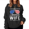 All American Wife 4Th Of July Patriotic Usa Matching Women Sweatshirt