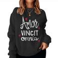 Amorincit Omnia Love Conquers Tutti Detto Italiano Donne Women Sweatshirt