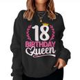 Anni 18 Compleanno Ragazza Birthday Queen 18 18Esimo Women Sweatshirt