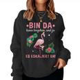 Bin Da Kann Losgehen Girls' Evening Flamingo S Sweatshirt Frauen