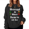 Binokel Player Swabian Schwabe Beer Benoggl Sweatshirt Frauen