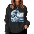 Blue Cats Wave For Kamala Drôle Chat Propriétaires Kamala Harris Sweat-shirt pour femme