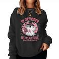 Breast Cancer Halloween In October We Wear Pink Women Sweatshirt Breast Cancer Halloween In October We Wear Pink Women Sweatshirt