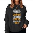 Camping Barbecue Beer Darum Bin Ich Hier Camping S Sweatshirt Frauen