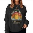 Donna Il Custode Di Tutti I Segreti Retrò Donne Segretario Scolastico Con Collo A Women Sweatshirt