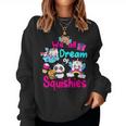 Donna Le Ragazze Amano Panda Unicorn Squishy Tutti Sogniamo Gli Squishies Con Collo A Women Sweatshirt