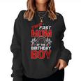 Due Decorazioni Di Compleannoeloci Mamma Del Ragazzo Di Compleanno Women Sweatshirt