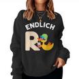 Endlich Rente Duck Retirement Pensioner Women's Sweatshirt Frauen