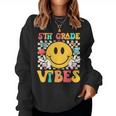 First Day Of School Fifth Grade Vibes Smiles Back To School Women Sweatshirt