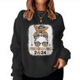 Friends Giving 2024 Thanksgiving Friendsgiving Messy Bun Women Sweatshirt