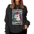 Ich Bin Grumpycornor Dem Kaffee Coffee Humor Unicorn Sweatshirt Frauen