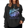 Navarre Beach Florida Sea Turtle Flowers Surfer Souvenir Women Sweatshirt