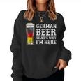 Oktoberfest With German Beer Das Ist Warum Ich Hier Bier German Beer German Beer Sweatshirt Frauen