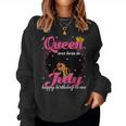 A Queen Was Born In July Birthday Afro Girl Black Woman Women Sweatshirt