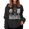 Rock Paper Scissor Reading Book Reading Teacher Bookworm Women Sweatshirt
