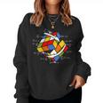 Rubik Cube Magic Cube Cube Rétro Rubiintage Nerd Sweat-shirt pour femme