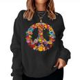 Segno Di Amore E Pace Flowerpower Hippie Anni '60 Donne Uomini Women Sweatshirt