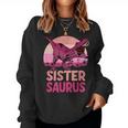 Sister Saurus Sister Saurus Dinosaur Family Sweatshirt Frauen