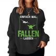 Skydive Parachute Jumping Einfach Mal Fallen Simply Fall Sweatshirt Frauen