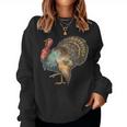 Thanksgiving Retro Vintage Turkey Fall Thankful Thanksgiving Women Sweatshirt