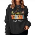 Vintage 1944 80Th Birthday Wildflower 80 Year Old For Women Women Sweatshirt