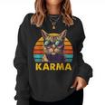 Vintage Cat Music For Nage Girls Children Karma Sweatshirt Frauen