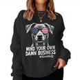 Walz Mind Your Own Damn Business Harris Waltz Dog Lady Women Sweatshirt