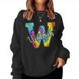 Wildcats School Spirit Tie Dye Back To School Girls Women Sweatshirt
