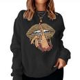 Women'sintage Retro Leo Look Tattoo Rocker Feminist Sweatshirt Frauen