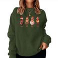 Chicken Christmas Chickens Santa Claus Xmas Women Sweatshirt Frauen