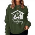 Christian Religious Christmas Nativity Scene True Story Women Sweatshirt