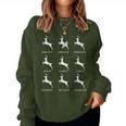 Christmas Dancer Ballet Ballerina Dance Teacher Reindeer Women Sweatshirt
