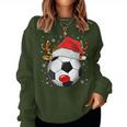 Christmas Reindeer Face Soccer Christmas Kid Women Sweatshirt