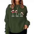 Drink Drank Drunk Wine Glasses Wine Lover Christmas Sweatshirt Frauen