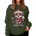 Meowy Catmas Cat Kitten Christmas Outfit Women's Christmas Sweatshirt Frauen