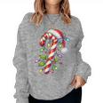 Candy Cane Crew Christmas Light Family Xmas Santa Boys Girls Women Sweatshirt Candy Cane Crew Christmas Light Family Xmas Santa Boys Girls Women Sweatshirt