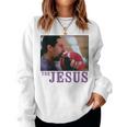 Big Lebowski Jesus Licking The Bowling Ball Women Sweatshirt