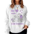 Children's Ich Werde Große Schwester Elefant Ich Werde Große Schwester Sweatshirt Frauen