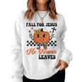 Christian Halloween Fall For Jesus Never Leaves Girl Toddler Women Sweatshirt
