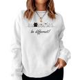 Be Different Cute Cats Fun Kitten Cat Slogan Sweatshirt Frauen