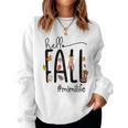 Hello Fall Mimi Life Cute Halloween Autumn Grandma Women Sweatshirt