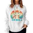 Ich Bin 4 Jahre Junge 4Th Birthday Girl Sweatshirt Frauen