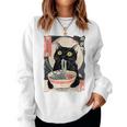Kawaii Cat Eating Ramen Noodles Anime Girls Ns Women Sweatshirt