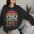 1981Intage Birthday Retrointage Sweatshirt Frauen Geschenke für Sie