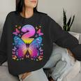2° Compleanno Bambina Di 2 Anni Farfalla Numero 2 Women Sweatshirt Regalos para ella