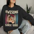 42 Jahre Alt Awesome Seit 1980 42Th Birthday Women's Sweatshirt Frauen Geschenke für Sie